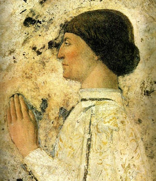 Piero della Francesca sigismondo malatesta, detail from st sigismund and oil painting picture